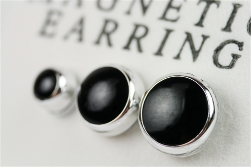 MAGNETIC EARRING / ME 006 ( SILVER ROUND )
