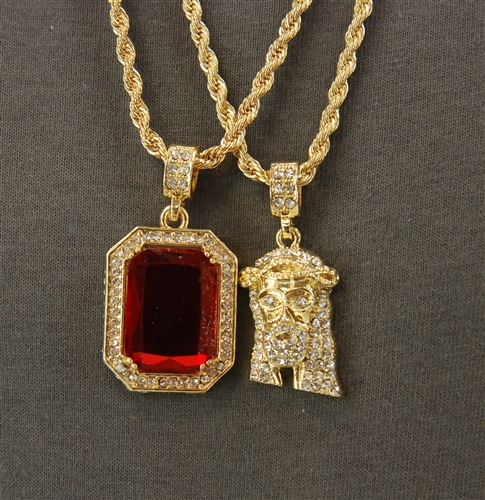 DOUBLE PENDANT AND CHAIN SET / MHC 09